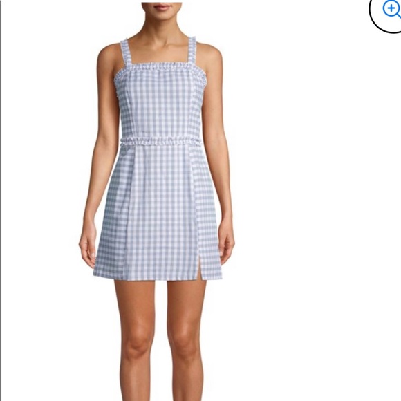 Blue and White Gingham Dress - Picture 3 of 3